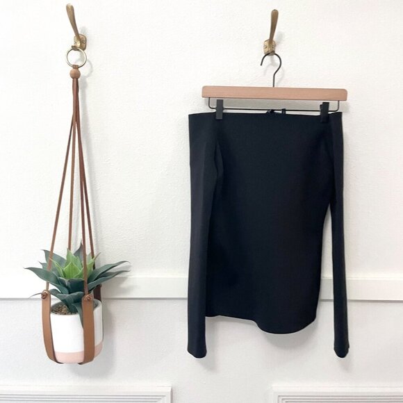 Theory Mod Knit Off-The-Shoulder Fitted Top Black Size M - Picture 2 of 6